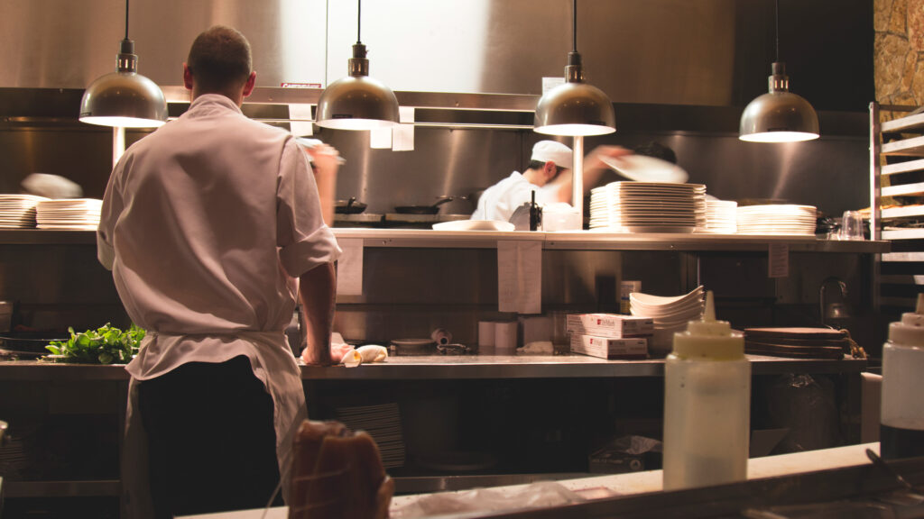Kitchen equipment in hotels